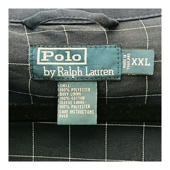 Polo Ralph Lauren XXL Blue Harrington Jacket Full Zip Windbreaker Coat Mens - Picture 5 of 7